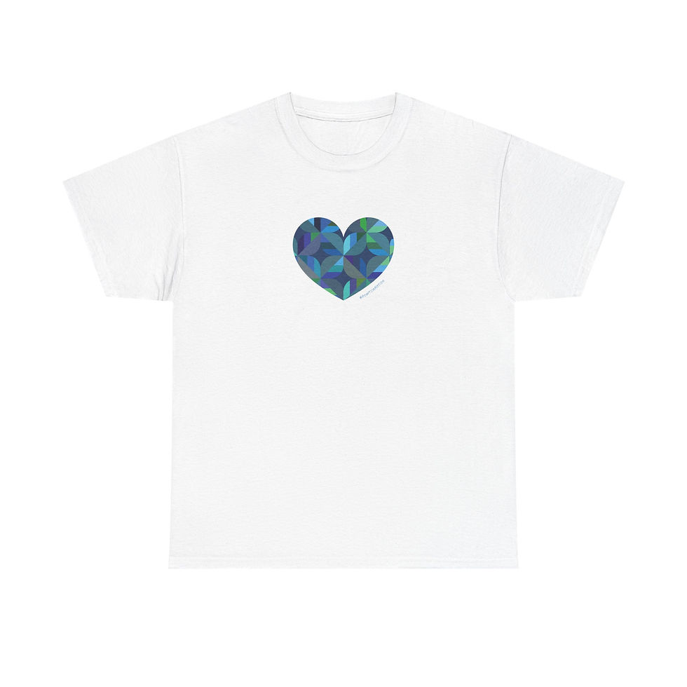 Thumbnail: Colourful Heart Unisex Cotton Tee, Casual Wear, #HeartsInMotion