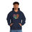 Thumbnail: Colourful Heart Graphic Unisex Hoodie – #HeartsInMotion