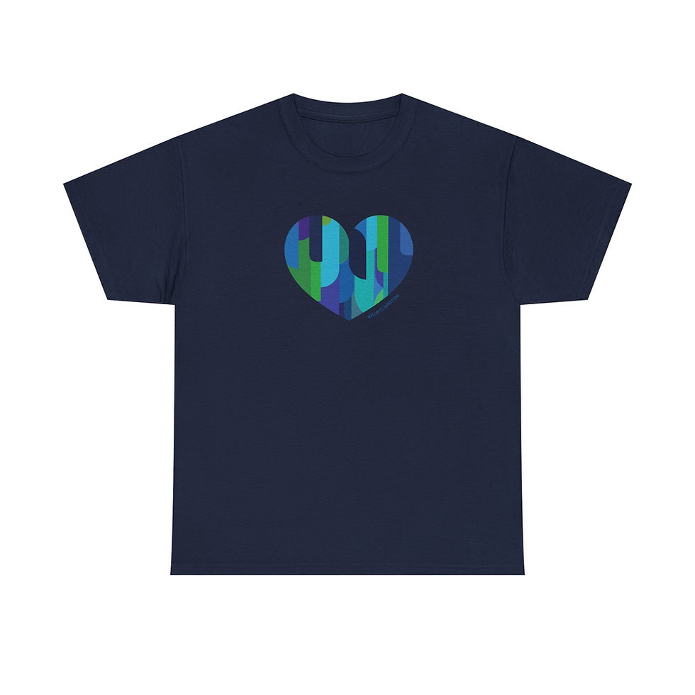 Thumbnail: Heart Pattern Unisex Heavy Cotton Tee, Casual Wear - #HeartsInMotion