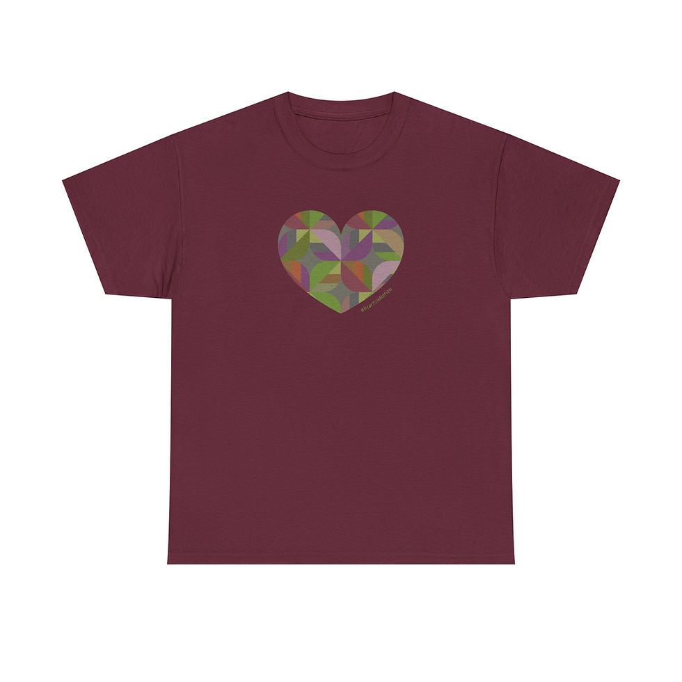 Thumbnail: Earthy Heart Unisex Heavy Cotton Tee, Casual Wear, #HeartsInMotion