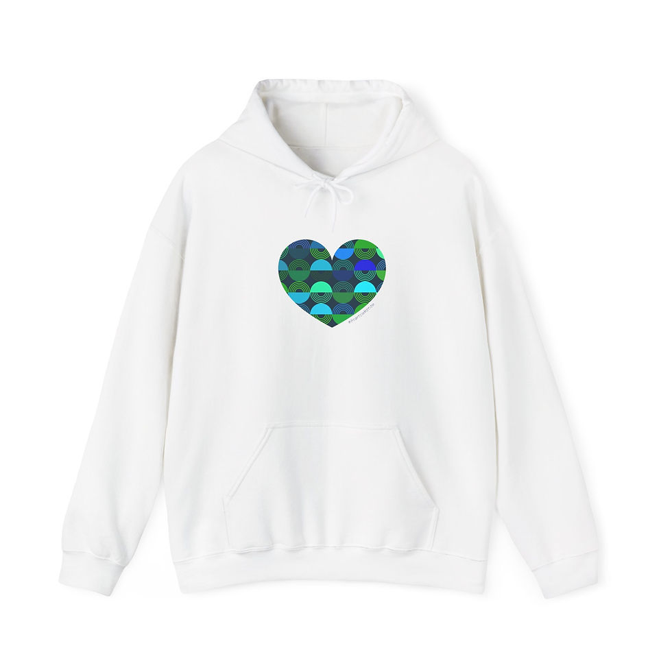 Thumbnail: Eco-Friendly Heart Pattern Hoodie - #HeartsInMotion
