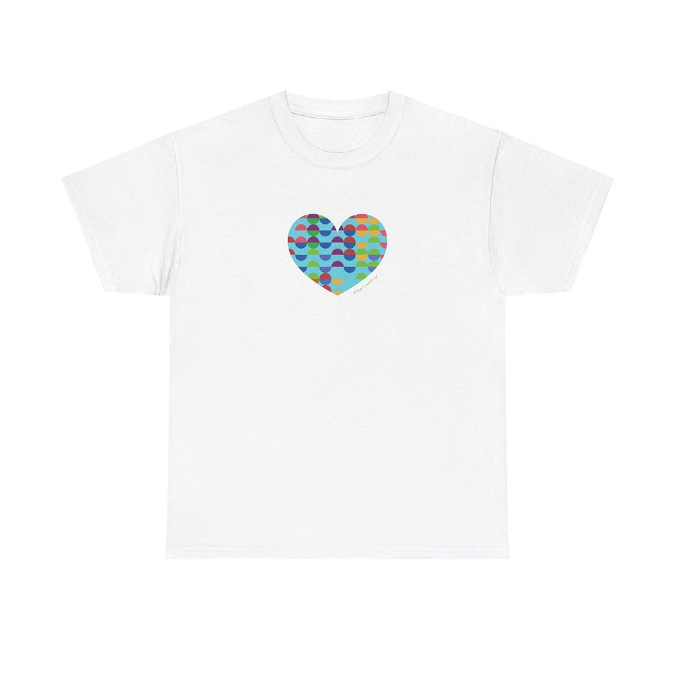 Thumbnail: Colorful Heart Unisex Heavy Cotton Tee - #HeartsInMotion