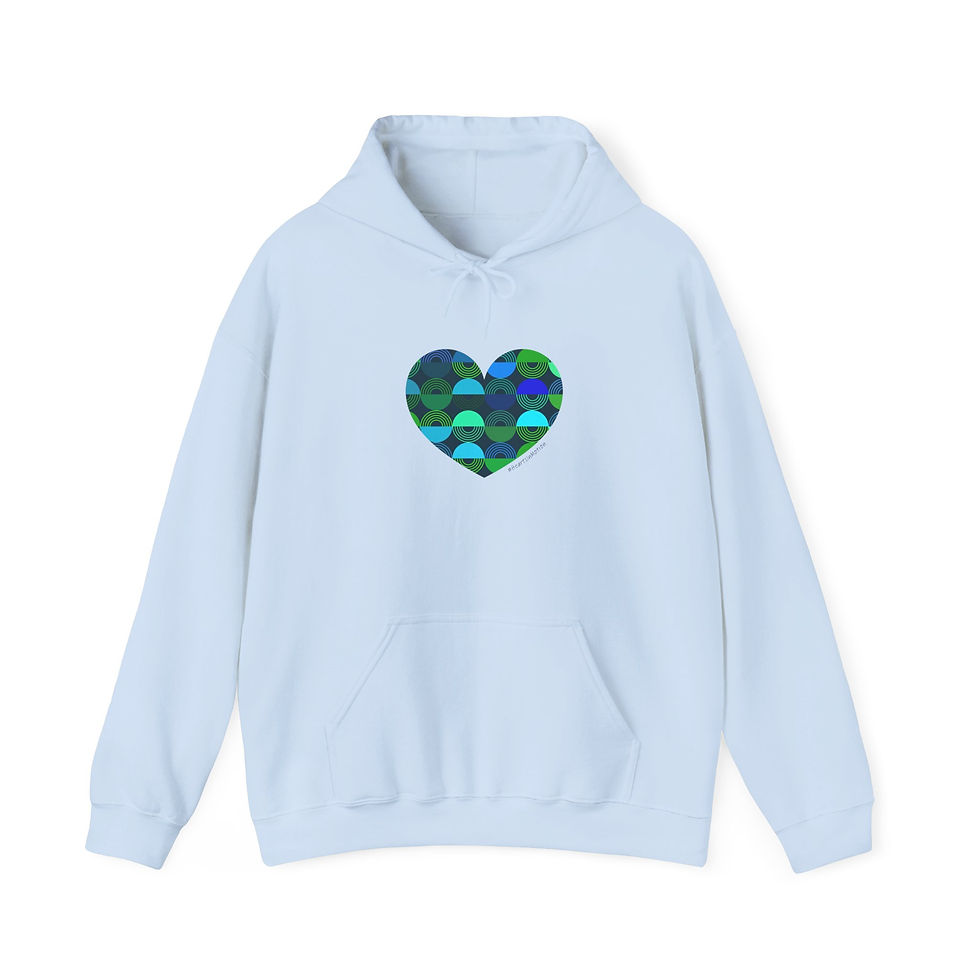 Thumbnail: Eco-Friendly Heart Pattern Hoodie - #HeartsInMotion