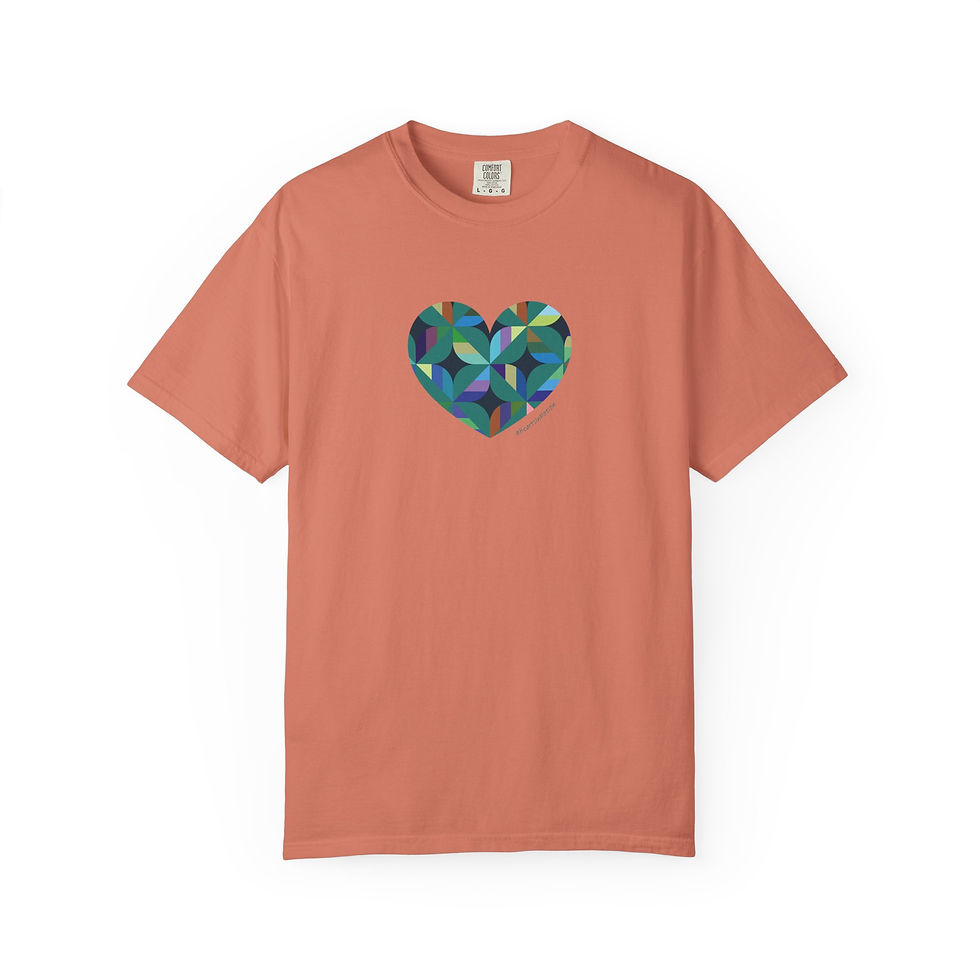Thumbnail: Colourful Heart T-Shirt, Gift for Her, Heart Design T-Shirt, #HeartsInMotion