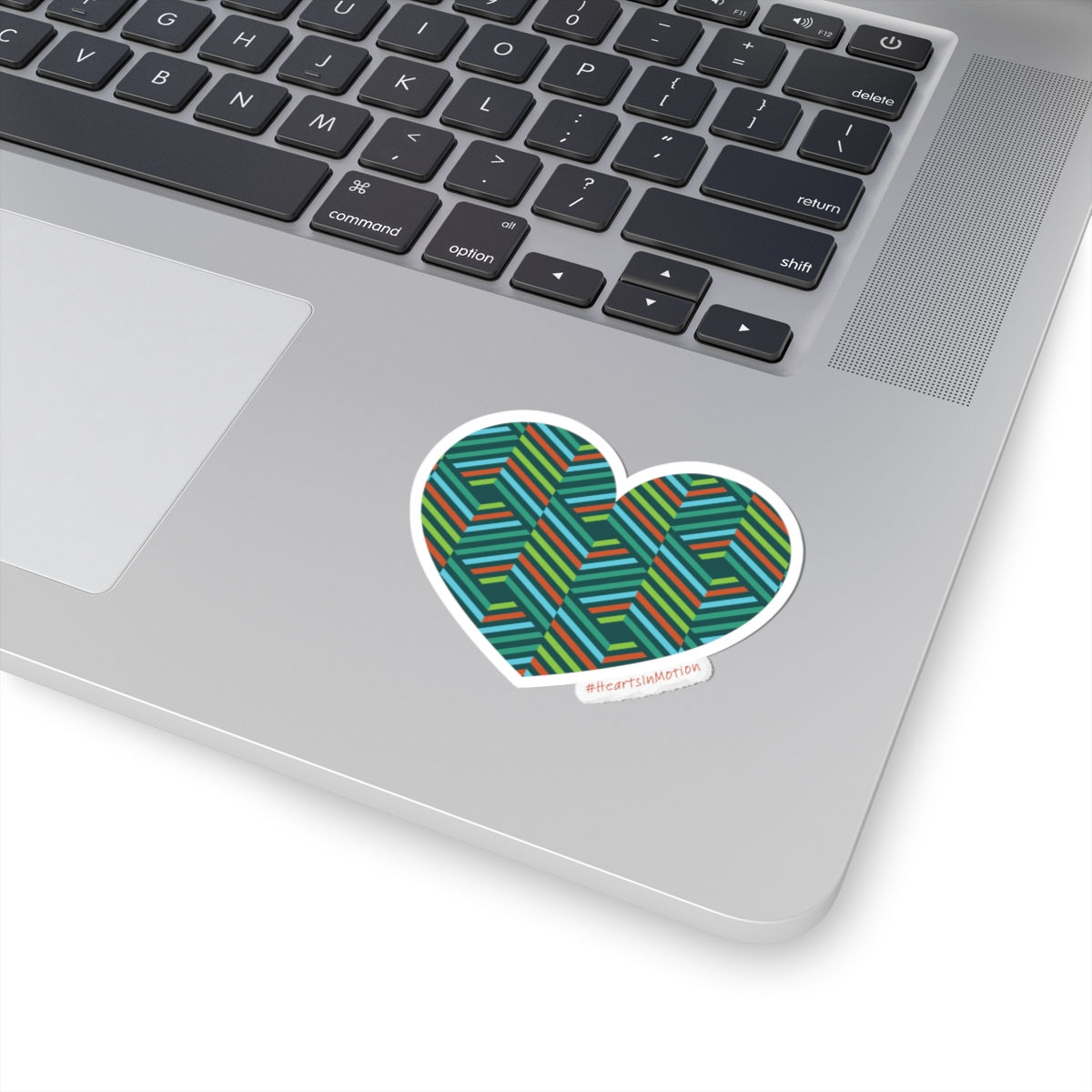 Heart Pattern Die Cut Stickers, Colourful Heart Stickers, #HeartsInMotion