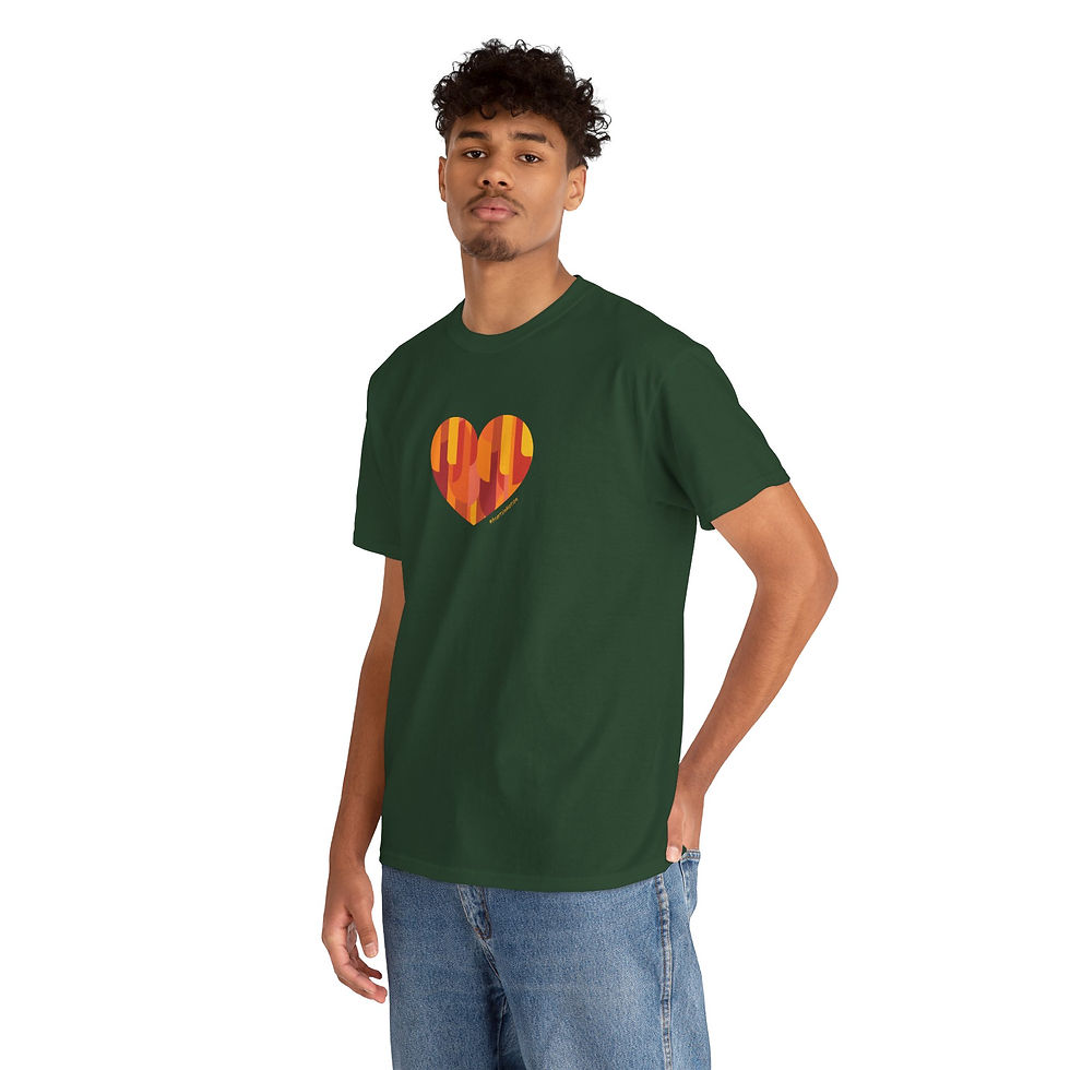 Thumbnail: Colourful Heart Unisex Heavy Cotton Tee – #HeartsInMotion