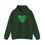 Thumbnail: Green Chevron Heart Pattern Unisex Hoodie - #HeartsInMotion