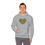 Thumbnail: Geometric Heart Pattern Hooded Sweatshirt - Cozy Unisex Style - #HeartsInMotion