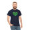 Thumbnail: Unisex Heavy Cotton Tee with Green Chevron Heart Design - #HeartsInMotion