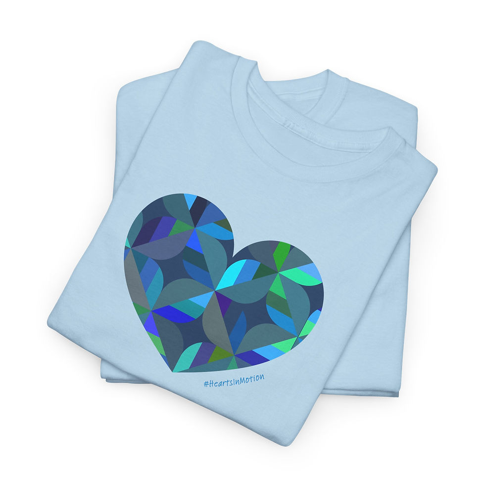 Colourful Heart Unisex Cotton Tee, Casual Wear, #HeartsInMotion