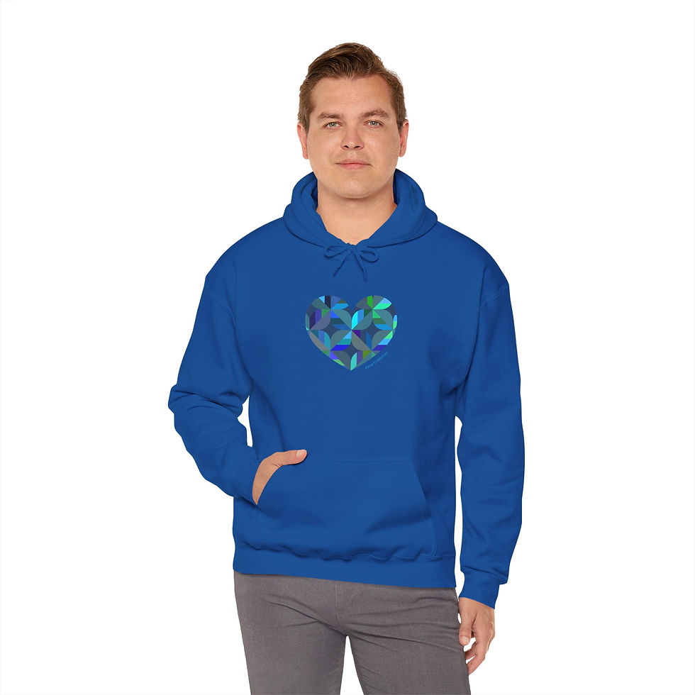 Thumbnail: Colourful Heart Design Unisex Hoodie, Cozy Sweatshirt, #HeartsInMotion