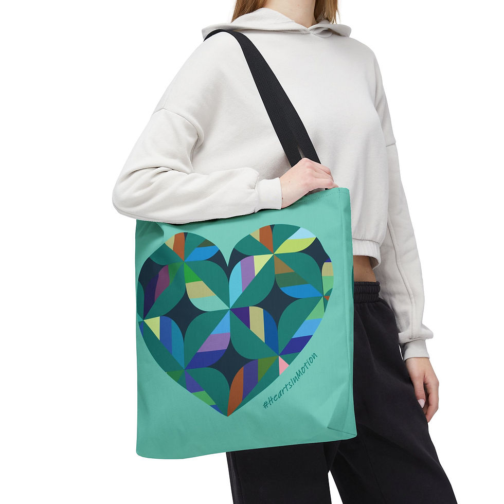 Thumbnail: Colourful Heart Tote Bag, Eco-Friendly Shopping Bag, #HeartsInMotion