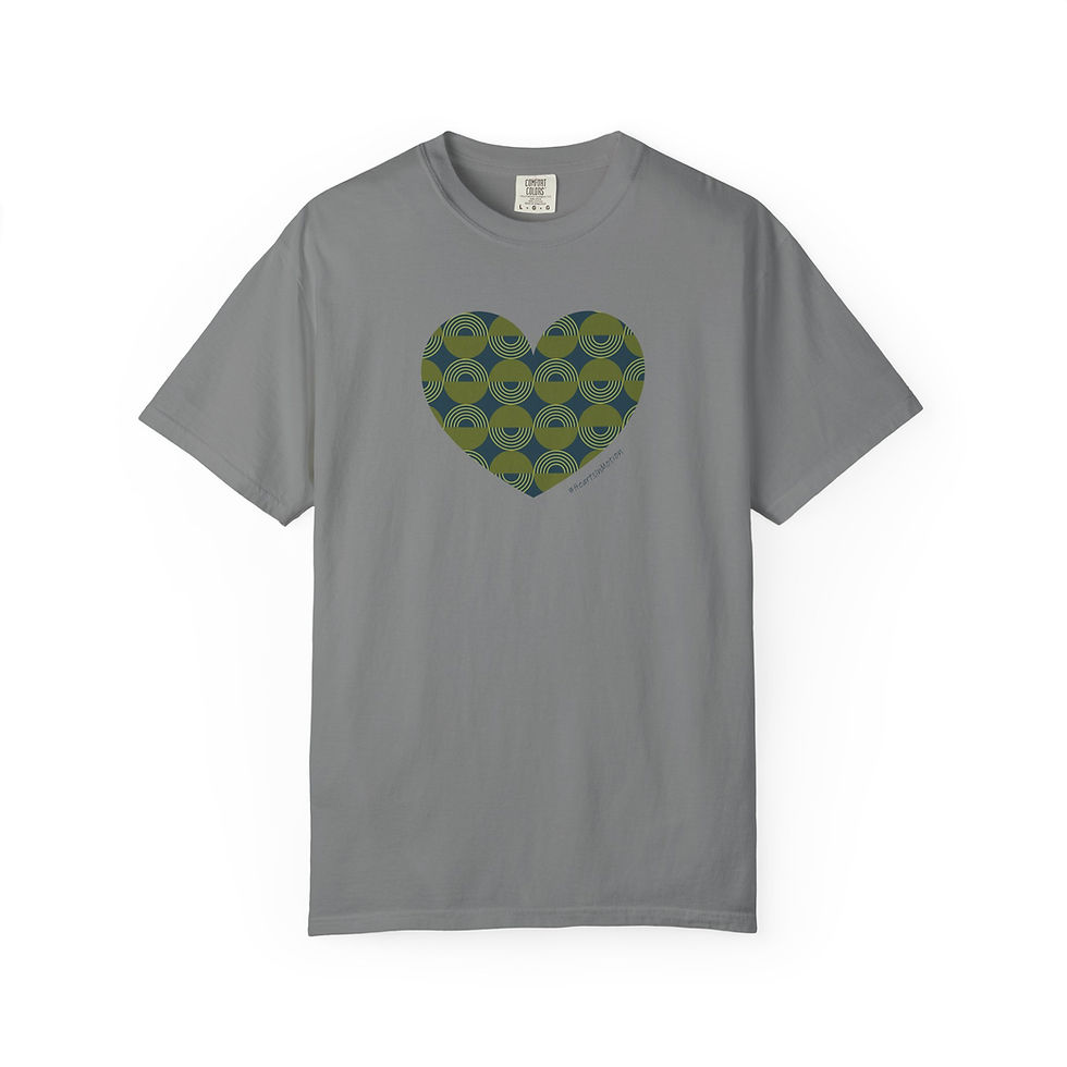 Thumbnail: Eco-Friendly Heart Pattern Unisex T-Shirt - #HeartsInMotion