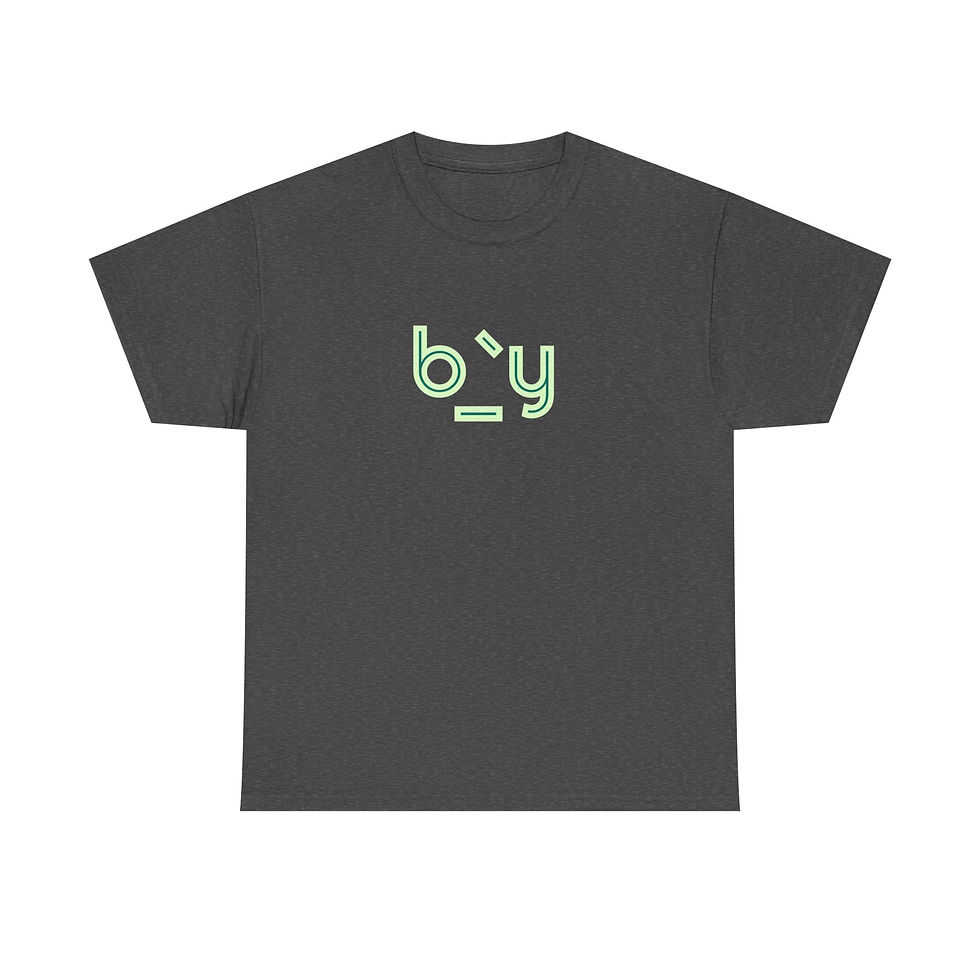 Thumbnail: Unisex Heavy Cotton Tee with Minimalist Green Design - Streetwear Fashion
