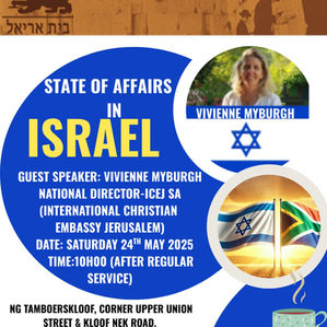 Vivienne Myburgh ICEJ at Beit Ariel