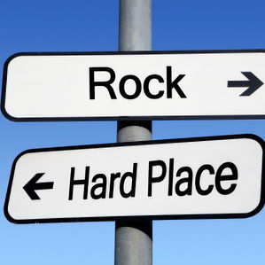 Between a rock and a hard place