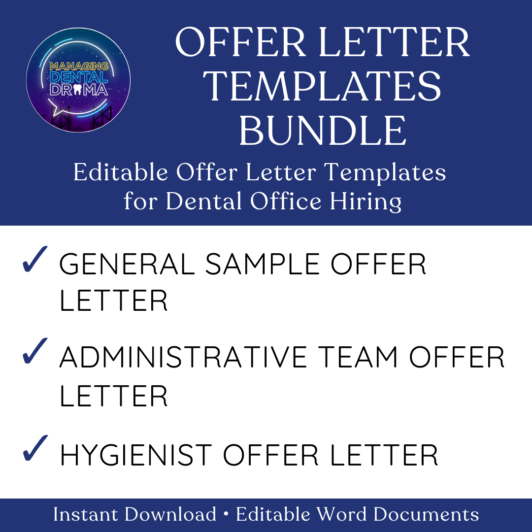 Editable Offer Letter Templates for Dental Office Hiring
