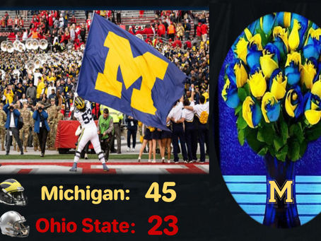Hail to the Victors: Michigan beats Ohio State!