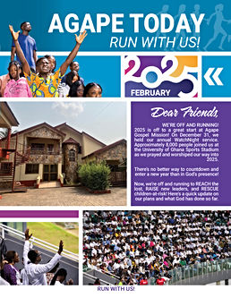 Agape Today newsletter February 2025
