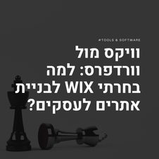 וויקס מול וורדפרס: למה בחרתי WIX לבניית אתרים לעסקים?