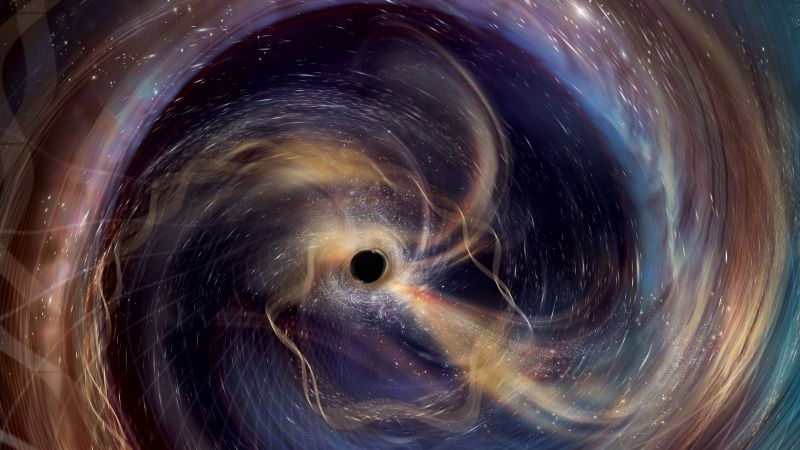 Black hole collision illustration