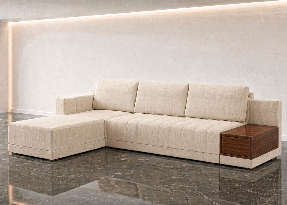 Convertible L Shaped Sofa With Storage cream