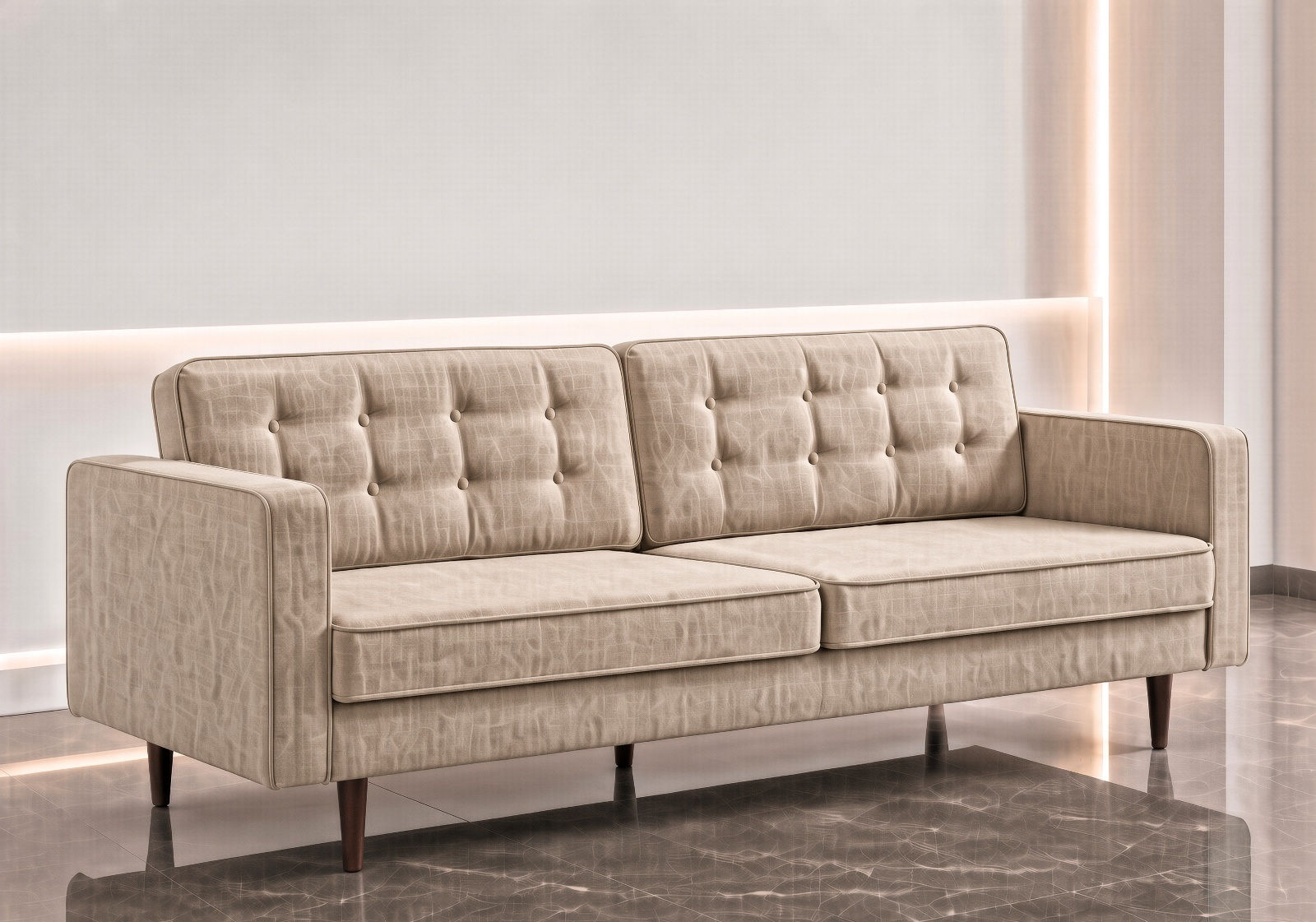 Premium Three Seater Couch Side VIew