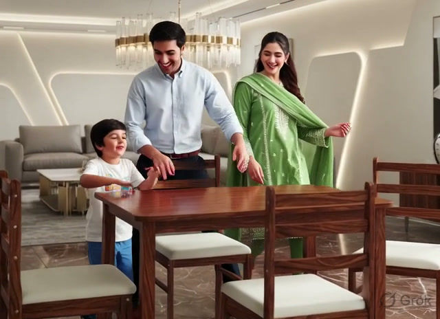 Thumbnail: Buy 4 Seater Wooden Dining Table Set6