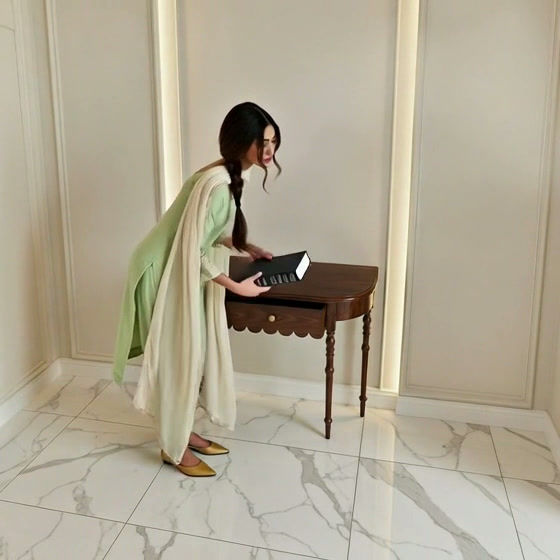 Thumbnail: Royal Wooden Console Table With Drawers7
