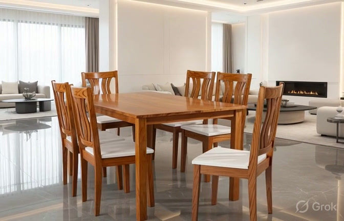 Thumbnail: Contemporary 6 Seater Dining India9