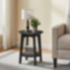Kent Solid Wood Side Table Black