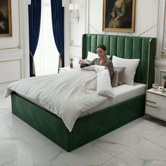 Thumbnail: Premium Marina Upholstered Double Bed Online Pune