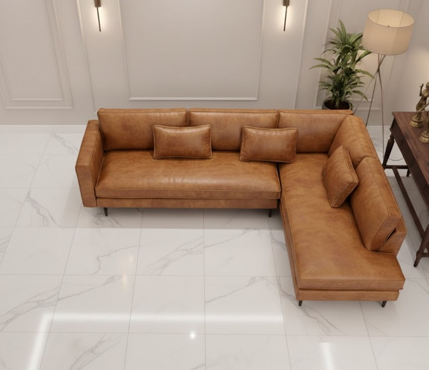 Thumbnail: Premium Leather Sectional Sofa Kolkata