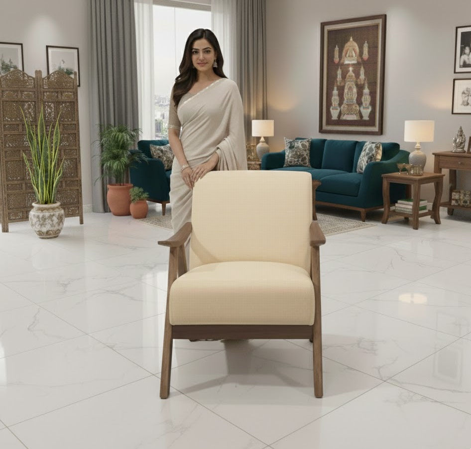 Thumbnail: Premium Bedroom Chair With Cushion Online Bangalore