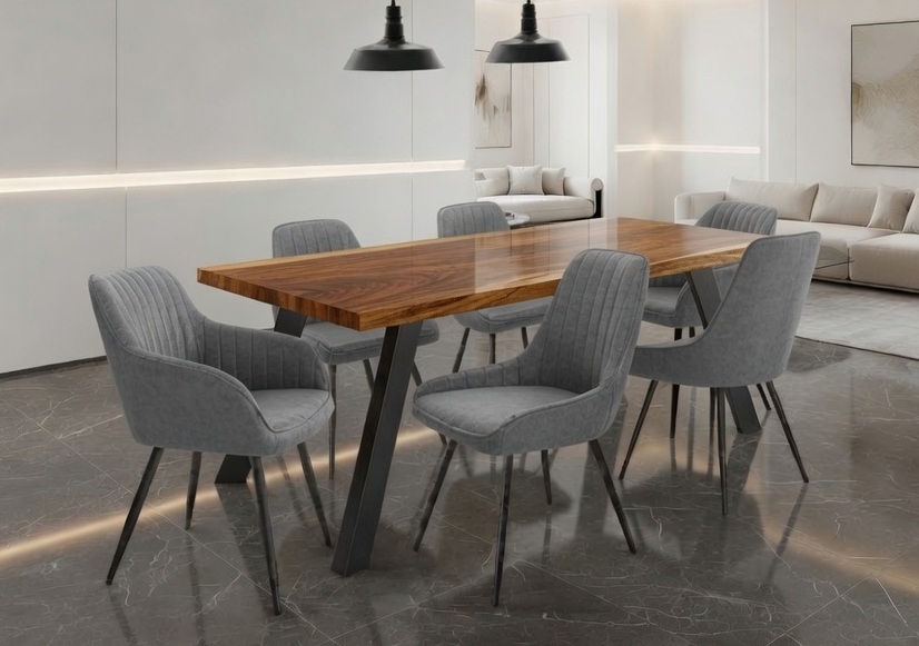 Thumbnail: Upholstery 6 Seater Dining Table2