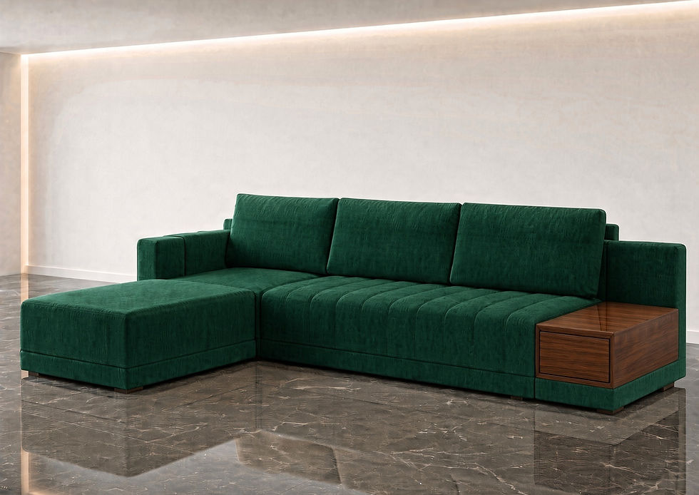 Convertible L Shaped Sofa With Storage green