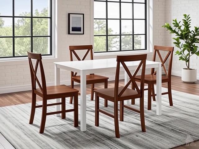 Thumbnail: Natural 4 Seater Dining Table Set8