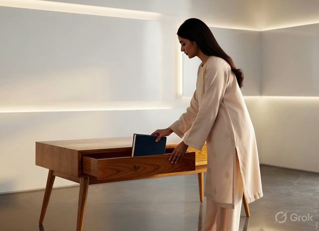 Thumbnail: Wooden Coffee Table With Drawer7