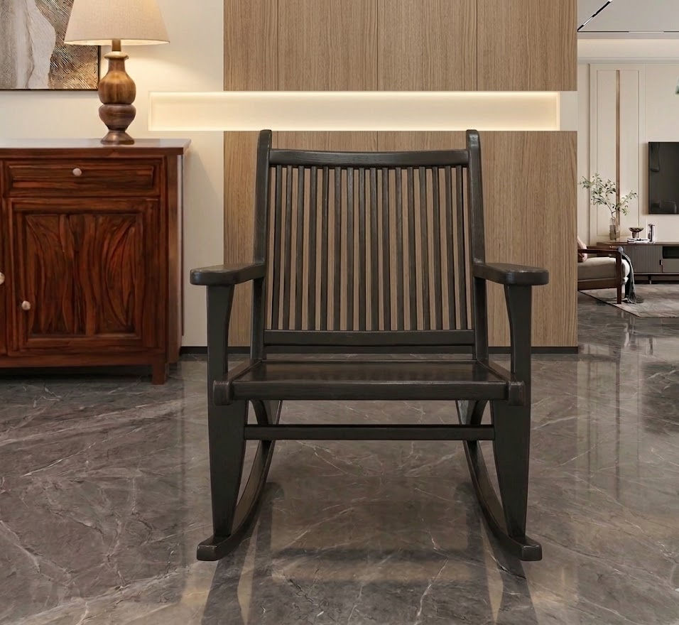 Thumbnail: Ergonomic Wooden Rocking Chair9