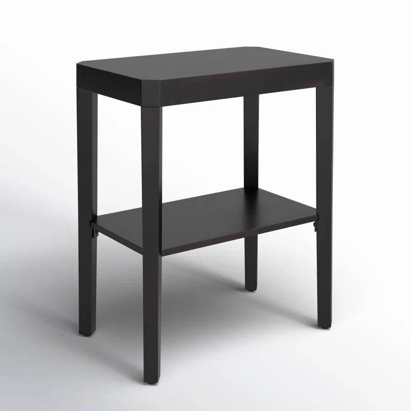 Thumbnail: Arden Solid Wood Side Table Black Full