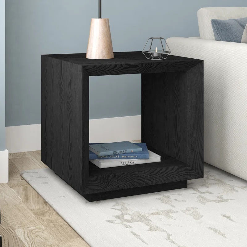 Thumbnail: Camry Solid Wood End Table Black Full