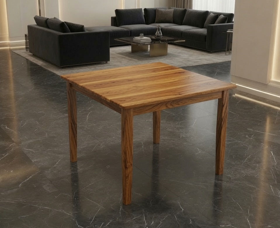 Thumbnail: Elegant 4 Seater Wooden Dining Table Set4