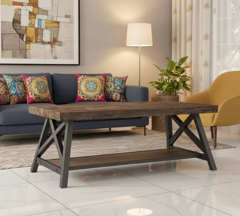 Thumbnail: Rustic Solid Wood Coffee Table5
