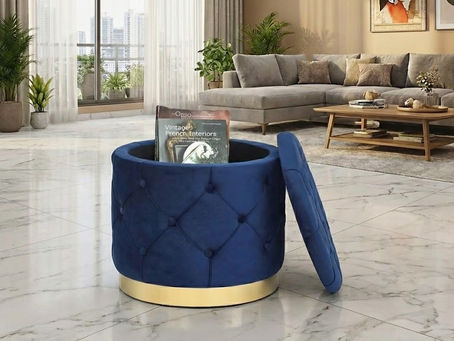 ottoman stool with storage compartment