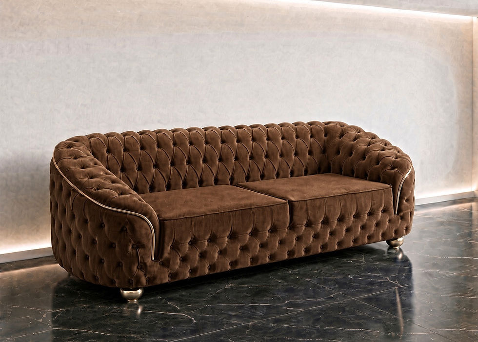 Popular Chesterfield 3 Seater Sofa Side View