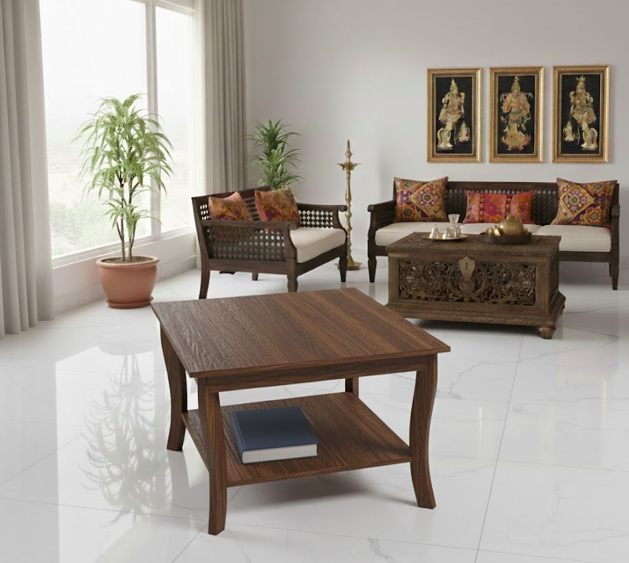 Thumbnail: Antique Teak Wood Coffee Table For Living Room8