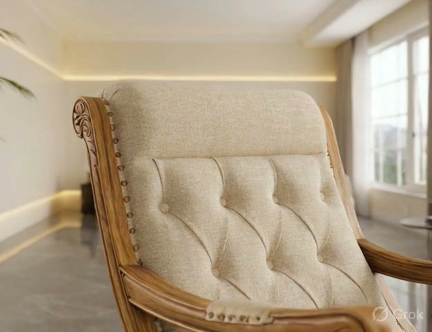 Thumbnail: Classic Wooden Rocking Chair Online4