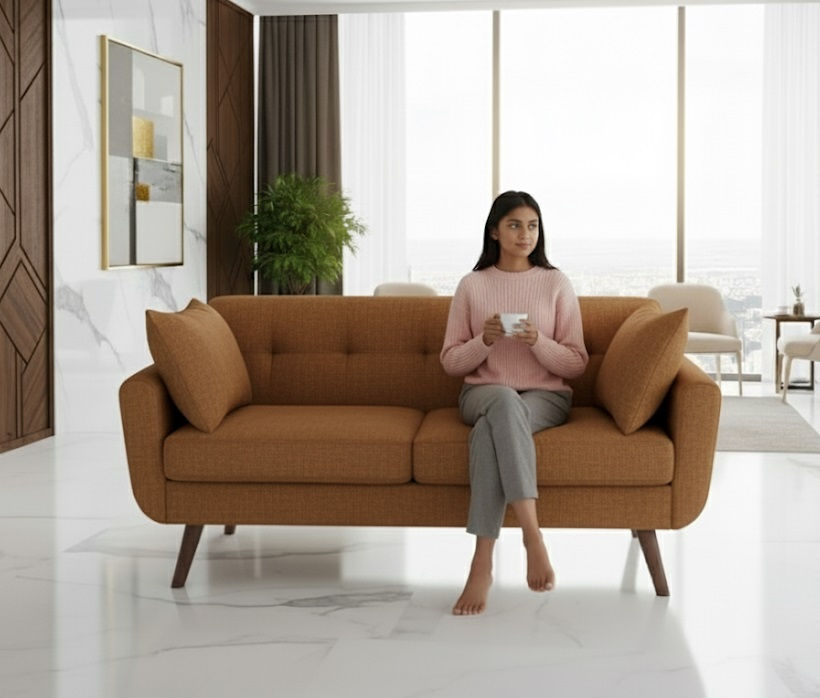 Thumbnail: Kiki Premium 3 Seater Sofa Online Kerala