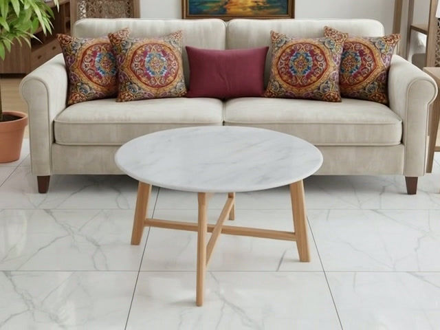 Thumbnail: Modern Round Marble Center Table4