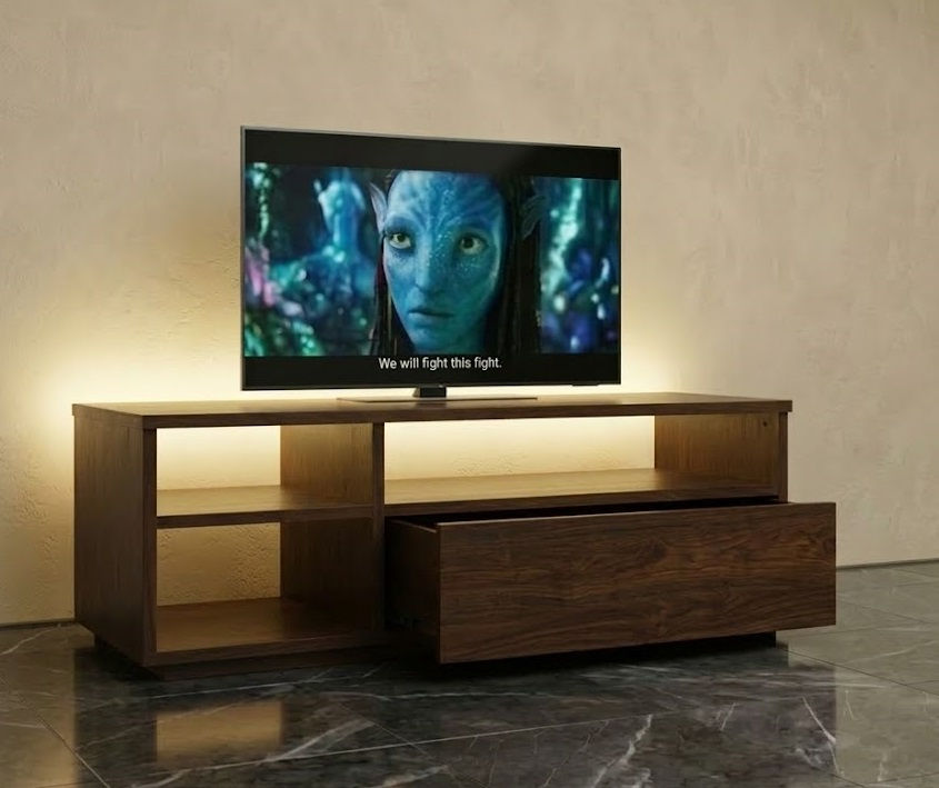 Thumbnail: Contemporary Solid Wood TV Unit With Drawer4